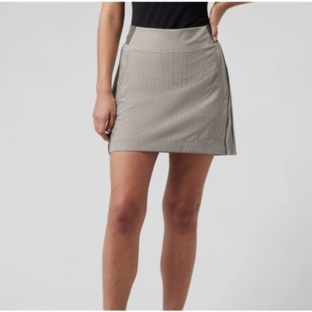 Athleta Brooklyn Textured Skort Athleisure‎ Active Wear UPF City Stripe Size 6